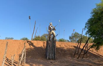 Imagen del Fortín Boquerón, sitio histórico de la contienda chaqueña, distrito que tiene una gran producción ganadera.