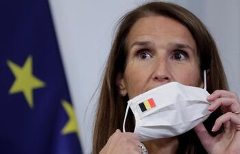 La titular belga de Exteriores y ex primera ministra, Sophie Wilmès.