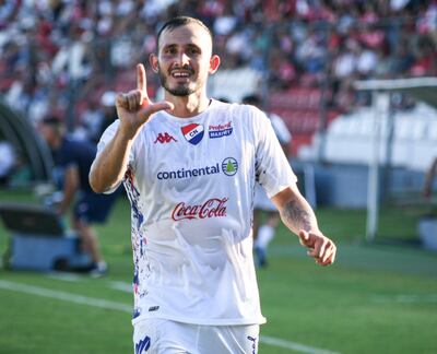 Willian Candia, autor del único gol de Nacional ante General Caballero JLM.