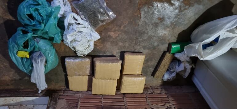 Droga incautada en operativo dentro del marco de las investigaciones del atentado a Gustavo Alcaraz.