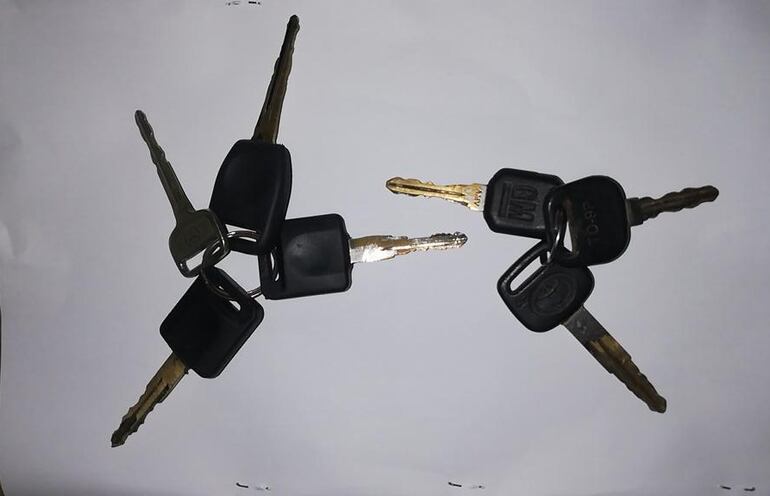 Manojos encontrados que serían llaves maestras encontrados en el poder de Maximiliano Javier Durvano.