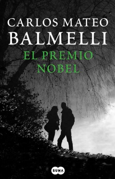 Portada de “El premio Nobel”, de Carlos Mateo Balmelli.