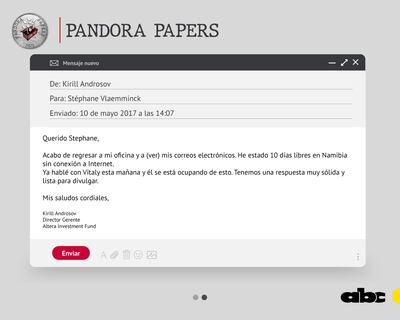 Mensajes intercambiados en relación a Lamifil, empresa proveedora de la ANDE, detrás de la cual estaba Kirill Androsov.