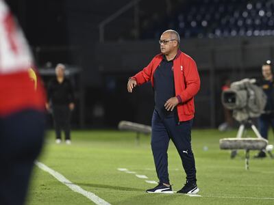 Francisco Arce, entrenador de Cerro Porteño, durante el partido contra Tacuary en el Defensores del Chaco por la undécima jornada del torneo Apertura paraguayo.