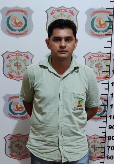 Ángel Escobar Benítez, detenido en Pedro Juan.