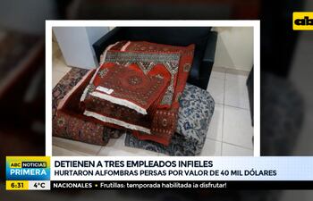 Tres hombres detenidos tras hurto de alfombras persas