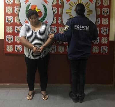 Dora Delvalle Méndez, detenida.