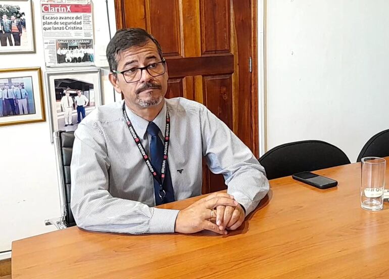 Alcides Brizuela Administrador de Aduanas Encarnación y Coordinador del ACI.