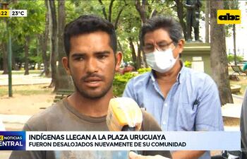 Familias indígenas de la comunidad Ka'a Poty ocuparon la Plaza de Armas