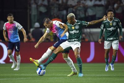 Braian Samudio (i) y Danilo (d) en el Allianz Parque.