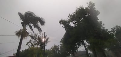 Foto de archivo del temporal que afectó a la ciudad de Coronel Oviedo en el 2021.