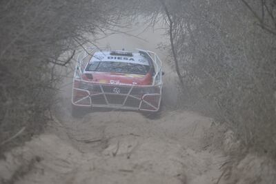 El VW Polo GTI R5 de Diego Domínguez en el Rally del Chaco.