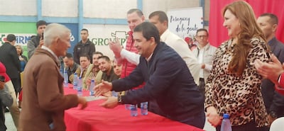 El senador Javier Zacarías acompaña a la comitiva del vicepresidente de la República, Hugo Velázquez durante su visita en el Alto Paraná.
