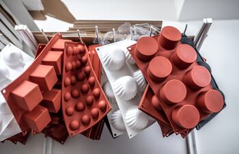 Moldes de cocina de silicona.