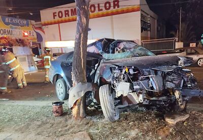 La forma en que quedó el vehículo demuestra la gravedad del accidente ocurrido en los últimos minutos del viernes.