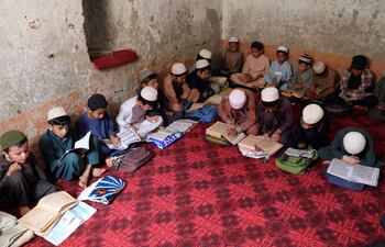 Imagen referencial de niños en Afganistan.