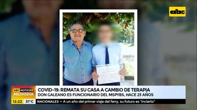 Luis Alberto Galeano, funcionario del Ministerio de Salud pide que se le devuelva parte de lo que gastó internado por coronavirus.