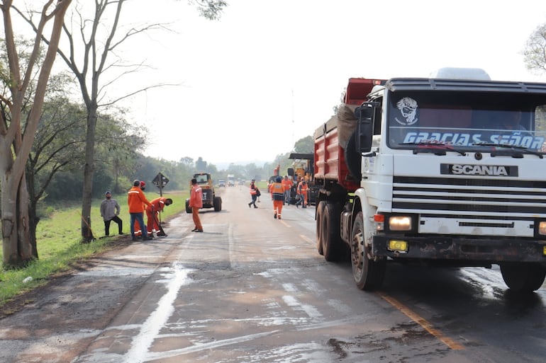 La ruta PY01 ya requería de una urgente intervención.