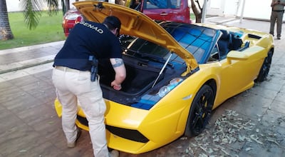 El Lamborghini de Reinaldo Cabaña será subastado.
