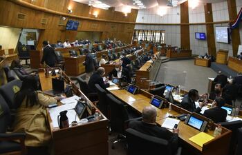 El Pleno de la Cámara de Diputados, en la sesión ordinaria de esta mañana.