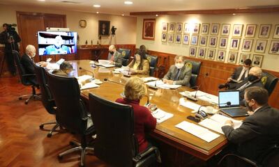 Sesión plenaria de la Corte de esta mañana.