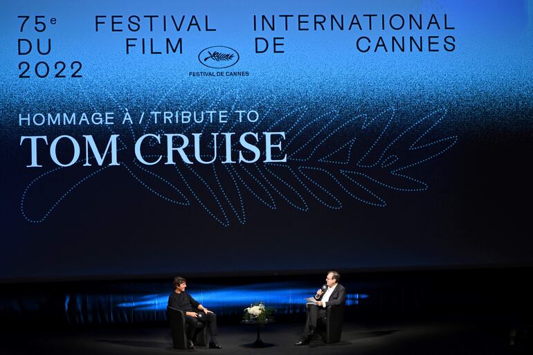 Tom Cruise durante el encuentro-homenaje a su carrera en Cannes.