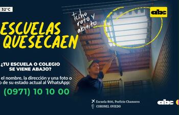 Ayúdanos a identificar las #escuelasquesecaen