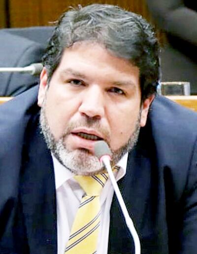 Rodrigo Blanco (PLRA, efrainista), diputado de Central. Uno de los 15 diputados firmantes del manifiesto público.