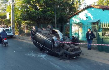En estas condiciones quedó el rodado que conducía el joven, Pablo Sebastián Fariña Machuca.