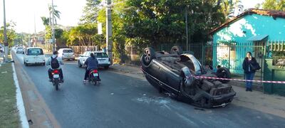 En estas condiciones quedó el rodado que conducía el joven, Pablo Sebastián Fariña Machuca.