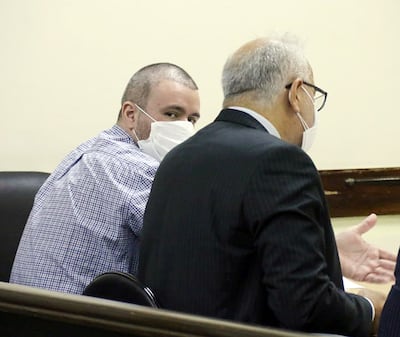 El procesado Alberto Ayala Jacquet en su audiencia de revisión.