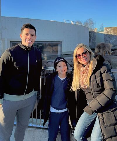 Felices. Blas Riveros, Nachito Rodríguez y Dahiana Bresanovich, en el zoológico de Cophenague.