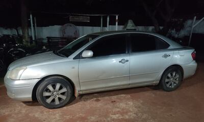 Vehículo que fue robado el jueves pasado en Asunción.