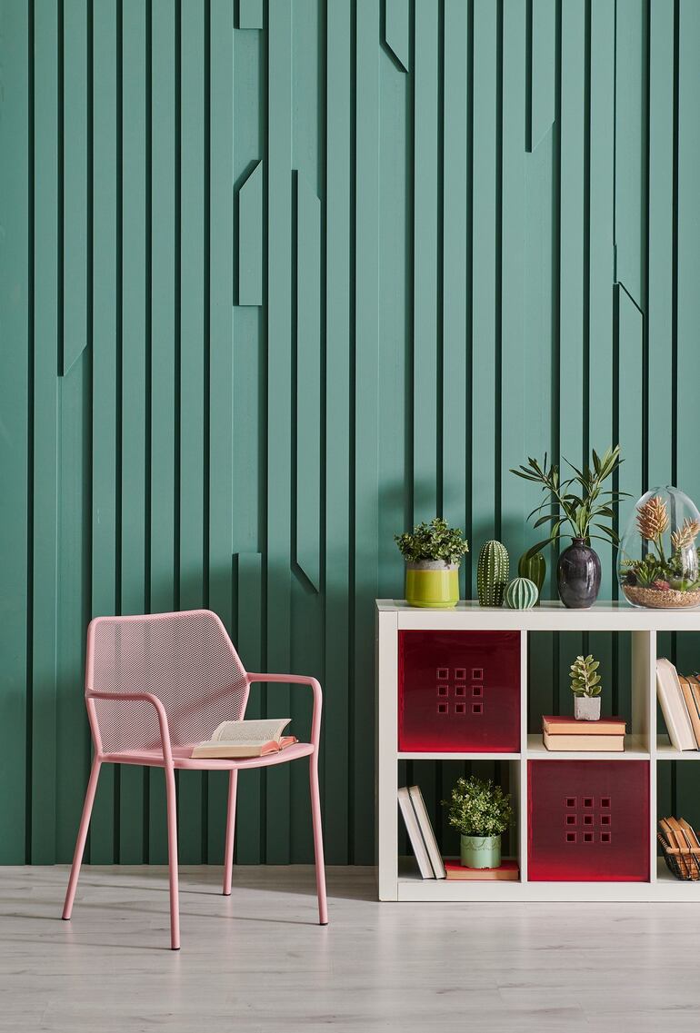 Colores contrastantes en decoración.