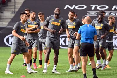 Inter en plena preparación. Juega la final de la Europa League ante el Sevilla español.