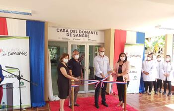 El acto protocolar de la habilitación oficial de la Casa del Donante de Ciudad del Este.