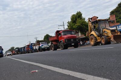 Ñemby camioneros protesta