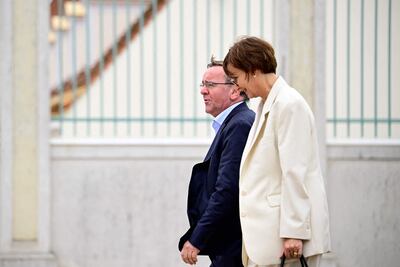 El ministro de Defensa alemán, Boris Pistorius, y la ministra alemana de Educación e Investigación, Bettina Stark-Watzinger.