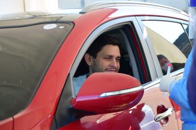 Luis Caballero, jugador del Sportivo Luqueño, antes de hacerse la prueba.