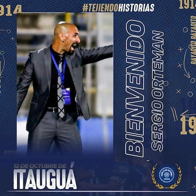 Sergio Daniel Orteman (43), nuevo entrenador del 12 de Octubre.