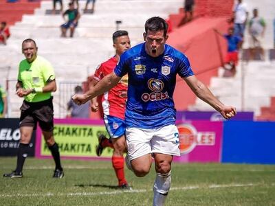 Momento de festejo para San Lorenzo en el partido contra Colegiales por la División Intermedia 2023.