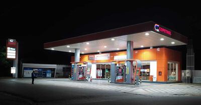 Estación de servicio que fue asaltada esta madrugada.