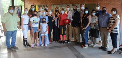 Acto de reconocimiento al Cnel. Juan Candisano por los dos años de aporte al adiestramiento.