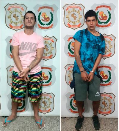 Kevin Elias Ortiz Villate y Francisco Sebastián Trevastoni Cáceres, quienes luego de tomar los ahorros de una mujer fungieron de "Robin Hood" y repartieron el botín entre sus vecinos y familiares.