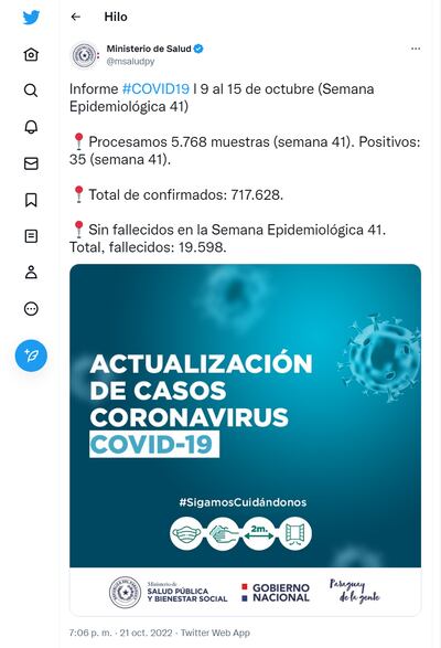 Informe covid 19 ministerio de salud pública