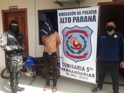 Nelson Fernández González (21), detenido por el Grupo Lince.