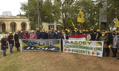 Gustavo Machado 12-08-2021 LocalesManifestacion de Docente frente al Congreso