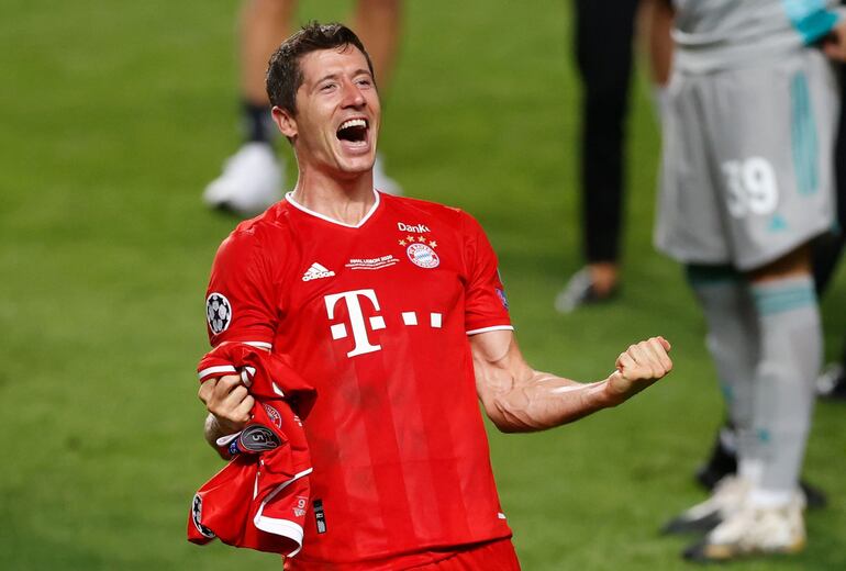 Robert Lewandowski, goleador de la Liga de Campeones.
