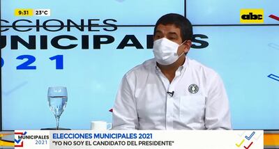 El vicepresidente Hugo Velázquez, en los estudios de ABC TV.