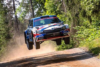 Fabrizio Zaldívar comenzó el Rally de Estonia en el décimo lugar.